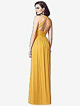 Rear View Thumbnail - NYC Yellow Ruched Halter Open-Back Maxi Dress - Jada