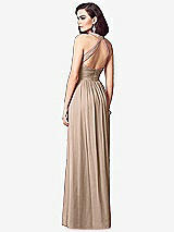 Rear View Thumbnail - Topaz Ruched Halter Open-Back Maxi Dress - Jada