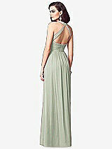 Rear View Thumbnail - Celadon Ruched Halter Open-Back Maxi Dress - Jada