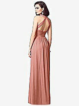 Rear View Thumbnail - Desert Rose Ruched Halter Open-Back Maxi Dress - Jada