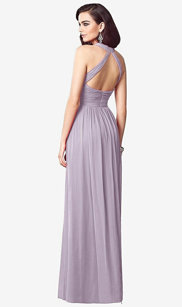 Back View - Lilac Haze Ruched Halter Open-Back Maxi Dress - Jada