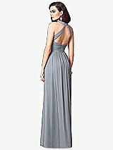 Rear View Thumbnail - Platinum Ruched Halter Open-Back Maxi Dress - Jada