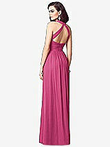 Rear View Thumbnail - Tea Rose Ruched Halter Open-Back Maxi Dress - Jada