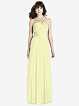 Front View Thumbnail - Butter Yellow Twist Halter Chiffon Maxi Dress - James