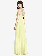 Rear View Thumbnail - Butter Yellow Twist Halter Chiffon Maxi Dress - James