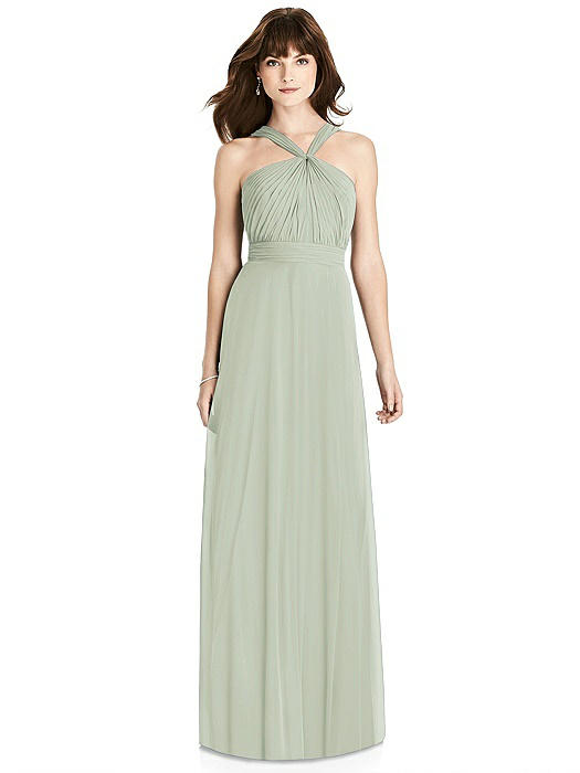 Twist Halter Chiffon Maxi Dress - James