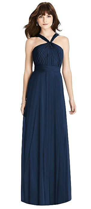 Twist Halter Chiffon Maxi Dress - James