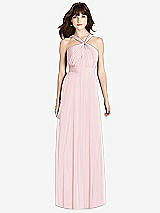 Front View Thumbnail - Ballet Pink Twist Halter Chiffon Maxi Dress - James