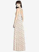 Rear View Thumbnail - Coquette Floral Print Twist Halter Chiffon Maxi Dress - James