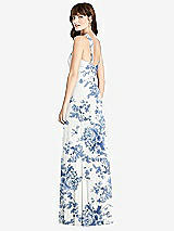 Rear View Thumbnail - Cottage Rose Dusk Blue Twist Halter Chiffon Maxi Dress - James