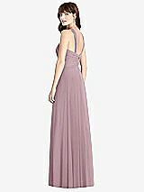 Rear View Thumbnail - Dusty Rose Twist Halter Chiffon Maxi Dress - James