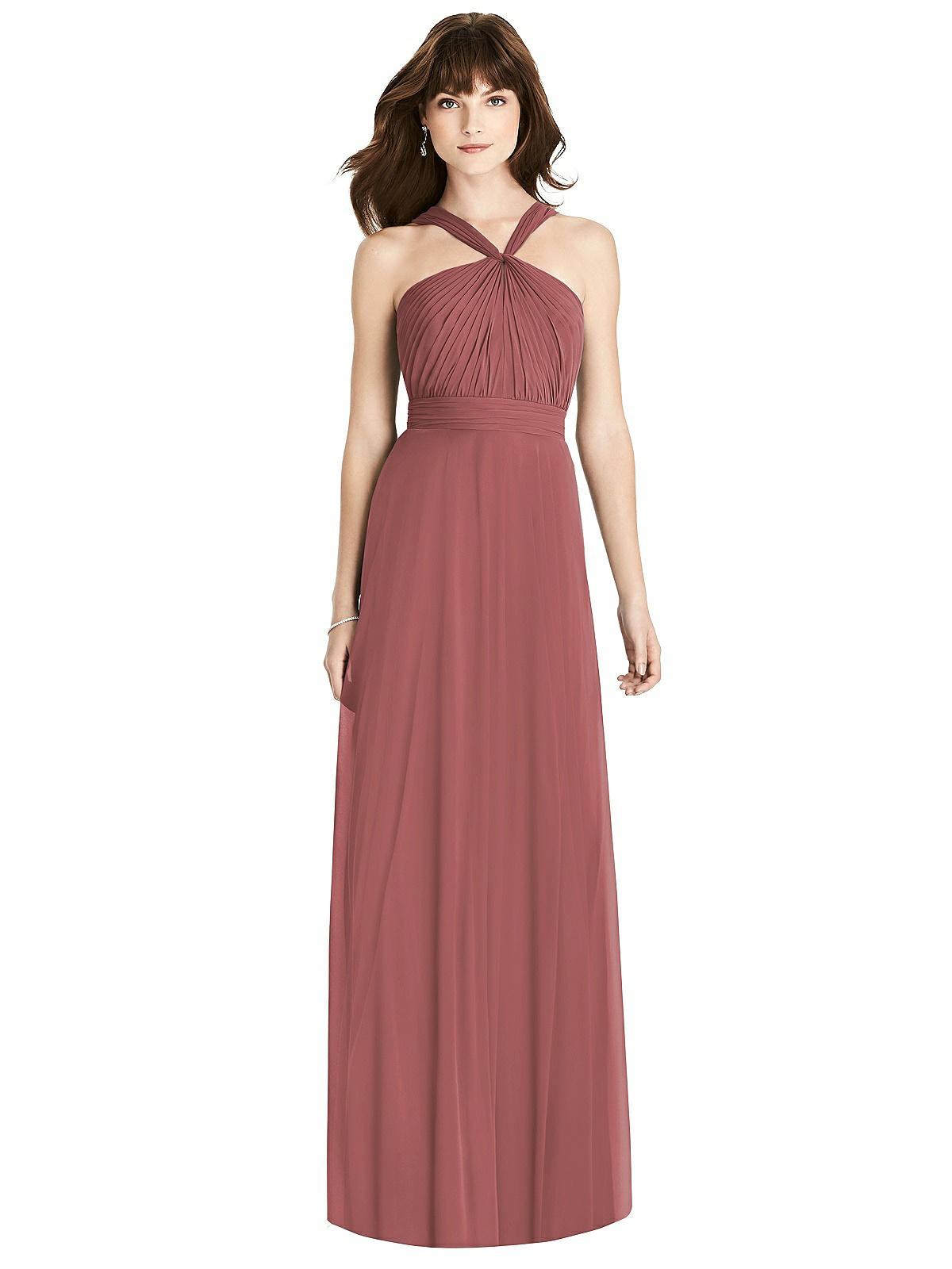 Dessy Collection English Rose Criss Cross Style high quality 3022 Maxi Dress Sz 10