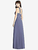 Rear View Thumbnail - French Blue Twist Halter Chiffon Maxi Dress - James