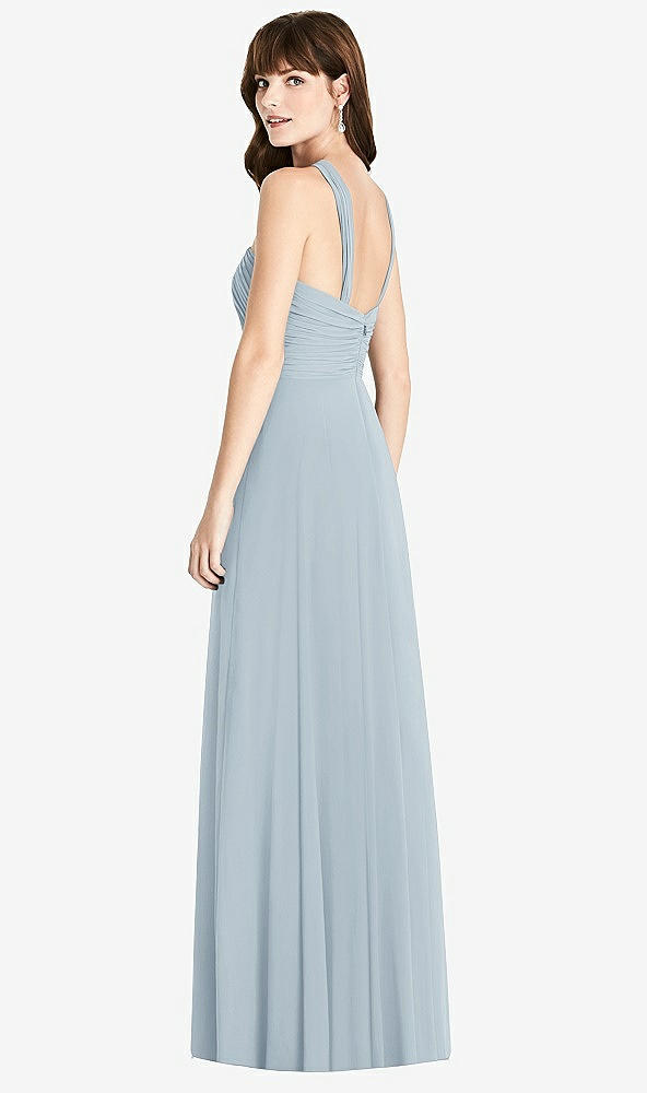 Back View - Mist Twist Halter Chiffon Maxi Dress - James