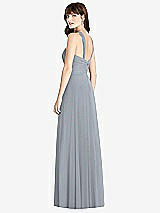 Rear View Thumbnail - Platinum Twist Halter Chiffon Maxi Dress - James