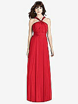 Front View Thumbnail - Parisian Red Twist Halter Chiffon Maxi Dress - James