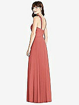 Rear View Thumbnail - Coral Pink Twist Halter Chiffon Maxi Dress - James