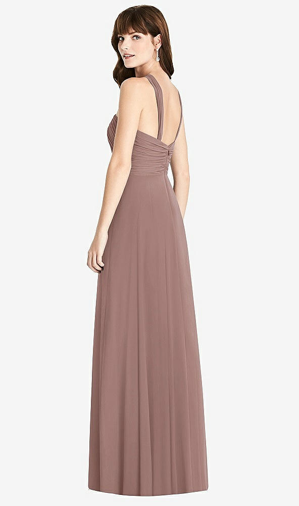 Back View - Sienna Twist Halter Chiffon Maxi Dress - James