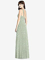 Rear View Thumbnail - Vintage Primrose Sage Twist Halter Chiffon Maxi Dress - James