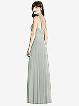 Rear View Thumbnail - Willow Green Twist Halter Chiffon Maxi Dress - James