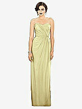 Alt View 1 Thumbnail - Butter Yellow Strapless Draped Chiffon Maxi Dress - Lila