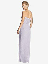 Rear View Thumbnail - Moondance Strapless Draped Chiffon Maxi Dress - Lila