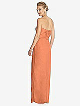 Rear View Thumbnail - Sweet Melon Strapless Draped Chiffon Maxi Dress - Lila