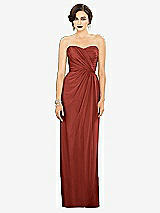 Alt View 1 Thumbnail - Amber Sunset Strapless Draped Chiffon Maxi Dress - Lila