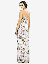 Alt View 2 Thumbnail - Butterfly Botanica Ivory Strapless Draped Chiffon Maxi Dress - Lila