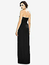 Alt View 2 Thumbnail - Black Strapless Draped Chiffon Maxi Dress - Lila