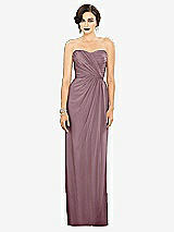 Alt View 1 Thumbnail - Dusty Rose Strapless Draped Chiffon Maxi Dress - Lila