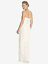 Rear View Thumbnail - Ivory Strapless Draped Chiffon Maxi Dress - Lila