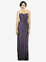 Alt View 1 Thumbnail - Lavender Strapless Draped Chiffon Maxi Dress - Lila