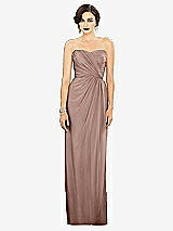 Alt View 1 Thumbnail - Neu Nude Strapless Draped Chiffon Maxi Dress - Lila