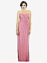 Alt View 1 Thumbnail - Peony Pink Strapless Draped Chiffon Maxi Dress - Lila