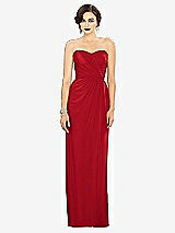 Alt View 1 Thumbnail - Parisian Red Strapless Draped Chiffon Maxi Dress - Lila