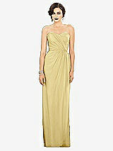 Alt View 1 Thumbnail - Pale Yellow Strapless Draped Chiffon Maxi Dress - Lila