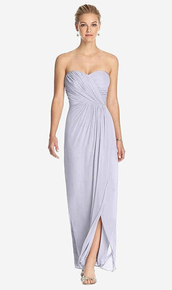 Front View - Silver Dove Strapless Draped Chiffon Maxi Dress - Lila