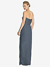 Rear View Thumbnail - Silverstone Strapless Draped Chiffon Maxi Dress - Lila