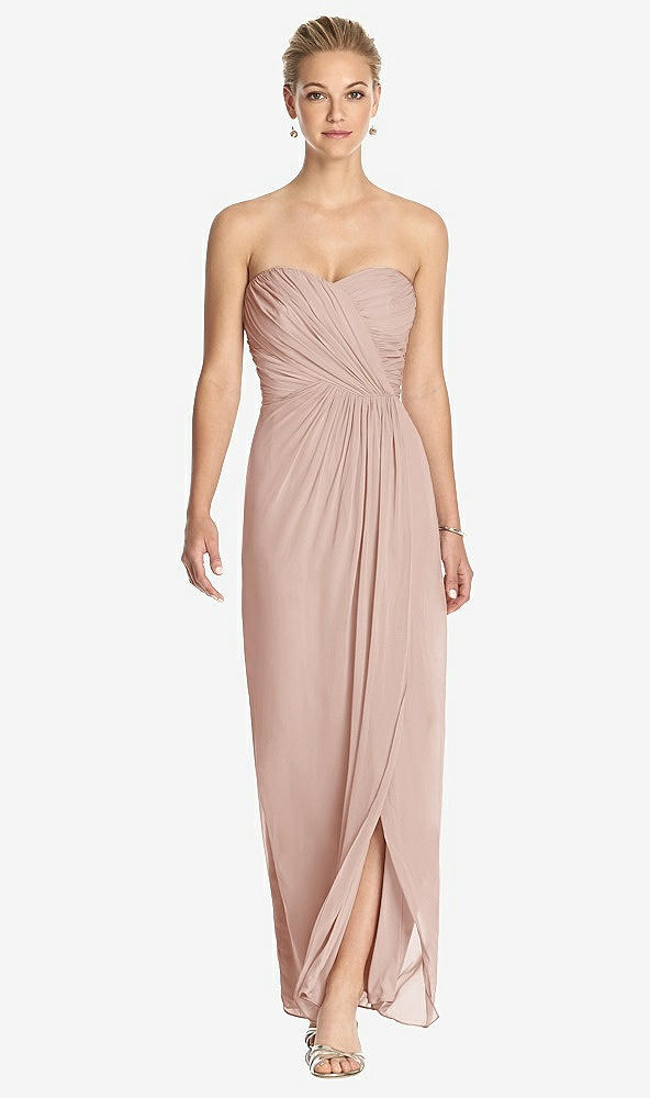 Front View - Toasted Sugar Strapless Draped Chiffon Maxi Dress - Lila