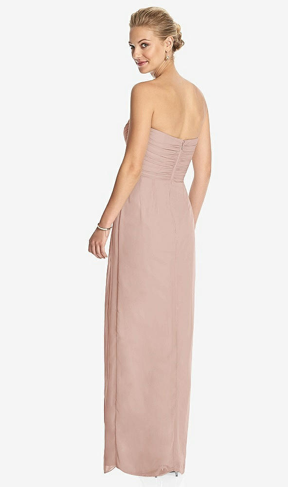 Back View - Toasted Sugar Strapless Draped Chiffon Maxi Dress - Lila