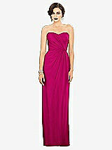 Alt View 1 Thumbnail - Think Pink Strapless Draped Chiffon Maxi Dress - Lila