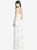 Rear View Thumbnail - Bleu Garden Ruffle-Trimmed Backless Maxi Dress