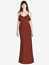 Front View Thumbnail - Auburn Moon Ruffle-Trimmed Backless Maxi Dress