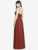 Rear View Thumbnail - Auburn Moon Ruffle-Trimmed Backless Maxi Dress