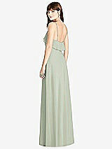 Rear View Thumbnail - Celadon Ruffle-Trimmed Backless Maxi Dress