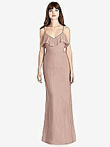 Front View Thumbnail - Neu Nude Ruffle-Trimmed Backless Maxi Dress