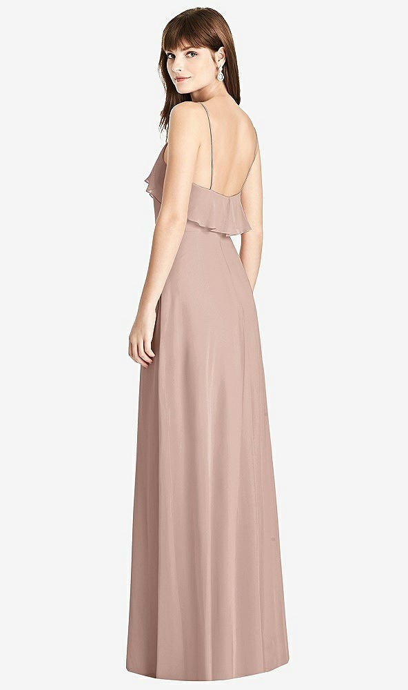 Back View - Neu Nude Ruffle-Trimmed Backless Maxi Dress