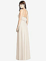 Rear View Thumbnail - Oat Ruffle-Trimmed Backless Maxi Dress