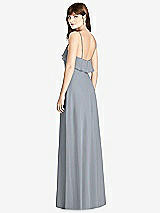 Rear View Thumbnail - Platinum Ruffle-Trimmed Backless Maxi Dress